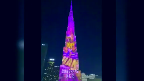 IPL 2024 (KKR ON BURJ KHALIFA